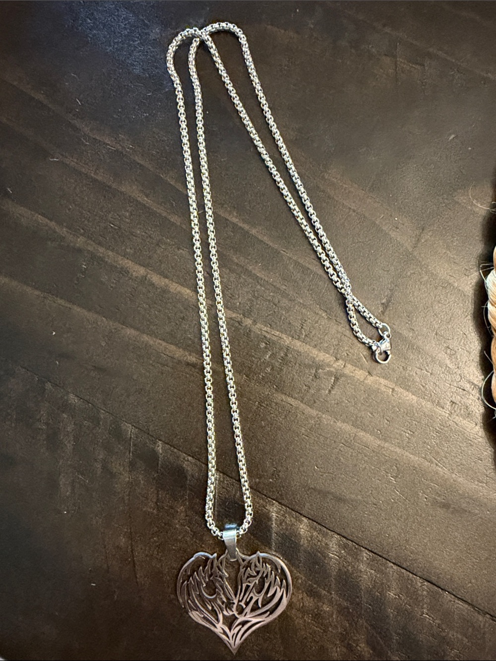 Silver Heart Filigree Pendant Necklace - Women's Jewelry